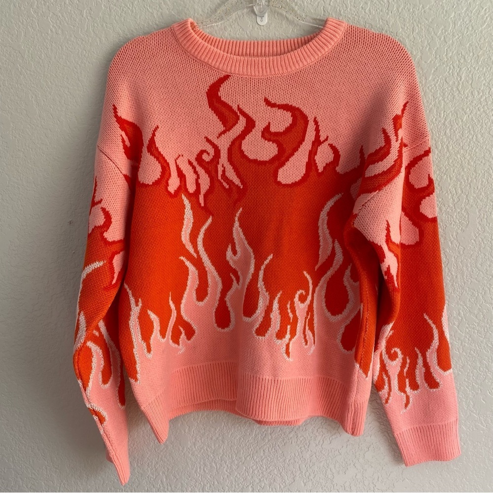 Aqua Blues Flame Sweater